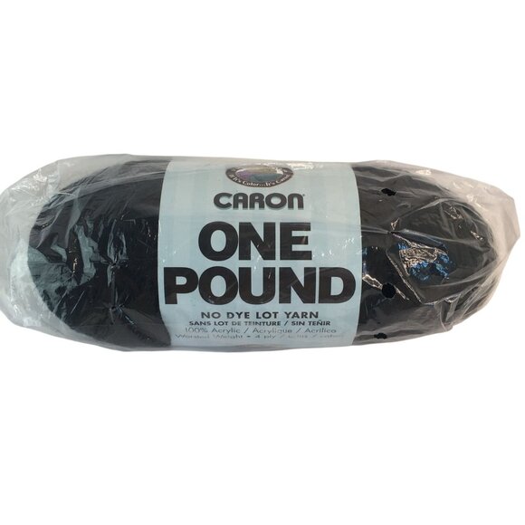 Caron One Pound Worsted Weight Acrylic Yarn Black #503 NEW - Picture 1 of 5